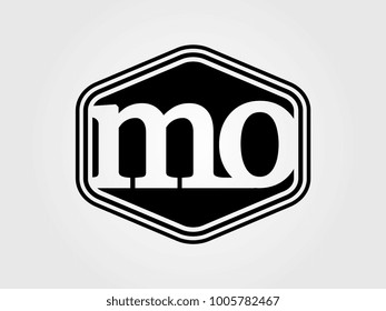 Initial letter mo lowercase logo minimalist black