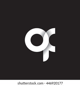 initial letter of modern linked circle round lowercase logo white black