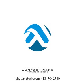 A initial letter, modern logo design template