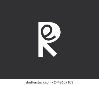 initial letter RE modern  logo design template