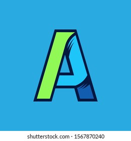 Initial letter A modern logo template for company or business brand