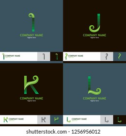 Initial letter mono line logo design inspiration vector 
