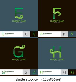 Initial letter mono line logo design inspiration vector 