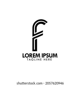 Diseño del logotipo del monograma de la letra inicial
