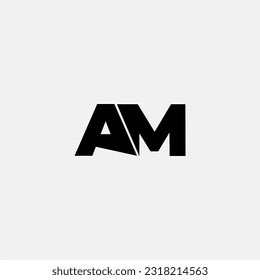 AM initial letter monogram logo