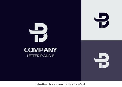 Symbol für das Logo des Anfangsbuchstaben-Monogrammes PB oder BP-Markenzeichen