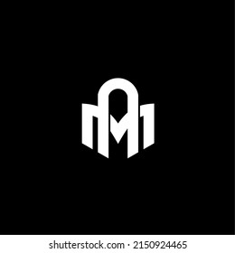 Initial letter AM monogram logo template design