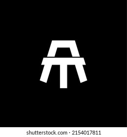 Initial letter AT monogram logo template design