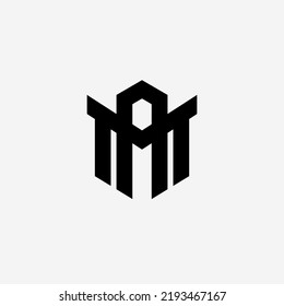 Initial letter AM monogram logo template design