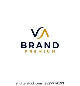 INITIAL LETTER MONOGRAM VA AV LOGO DESIGN