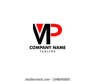 Initial Letter MP Logo Design vector