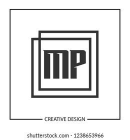 Initial Letter MP Logo Template Design