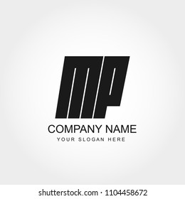 Initial Letter MP Logo Vector Design
