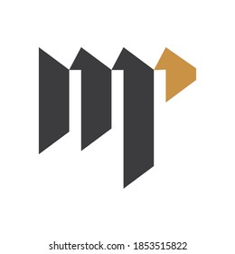 initial letter mp or pm logo vector designs