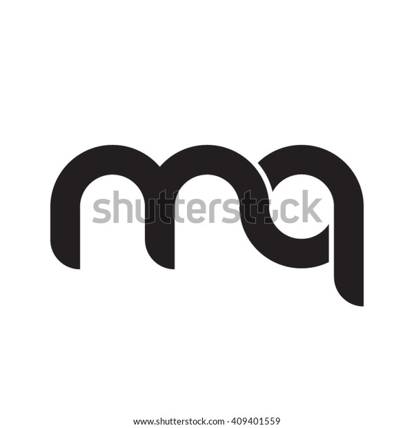 Image Vectorielle De Stock De Initial Letter Mq Linked Round Lowercase