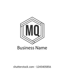 Initial Letter MQ Logo Template Design