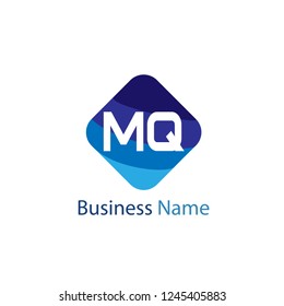 Initial Letter MQ Logo Template Design