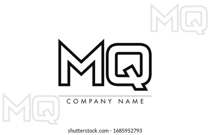 Initial Letter MQ QM Logo Design Template
