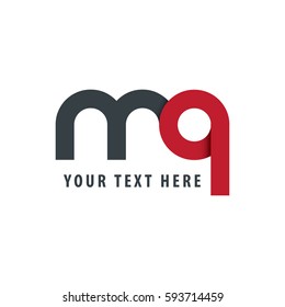 Initial Letter MQ Rounded Lowercase Logo