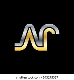 Initial Letter MR Linked Design Logo Company