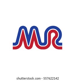 Initial Letter MR Linked Design Logo