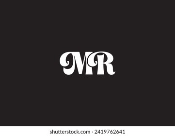Initial Letter mr Logo Design 