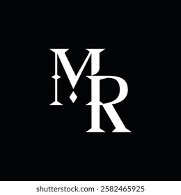 Initial letter MR logo design