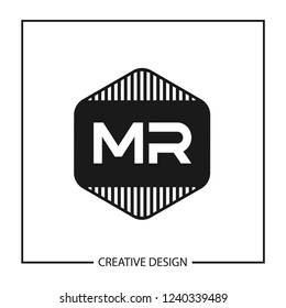 Initial Letter MR Logo Template Design