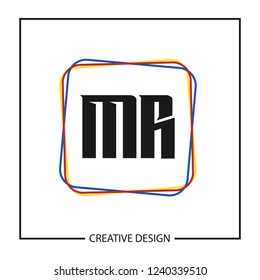 Initial Letter MR Logo Template Design