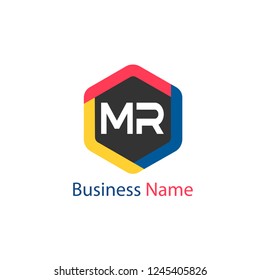 Initial Letter MR Logo Template Design