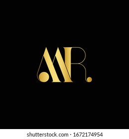 Initial Letter MR Logo Template Design
