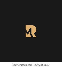 Initial letter MR logo or MR logo vector design template,