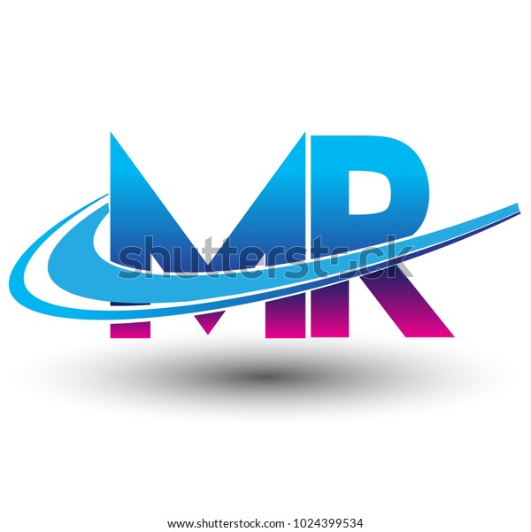 Initial Letter Mr Logotype Company Name Stock Vector (Royalty Free