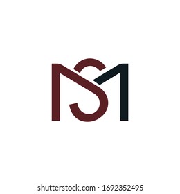 Initial letter ms logo or sm logo vector design templates