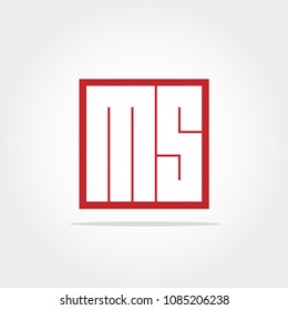 Initial Letter MS Logo Template