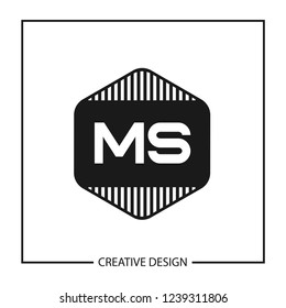 Initial Letter MS Logo Template Design