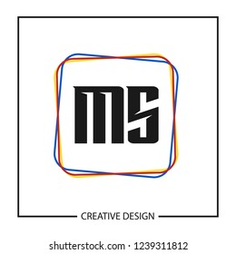 Initial Letter MS Logo Template Design