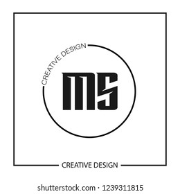 Initial Letter MS Logo Template Design