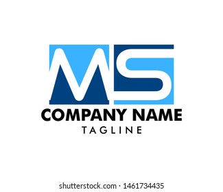 Initial Letter Ms Logo Template Design Stock Vector (Royalty Free ...