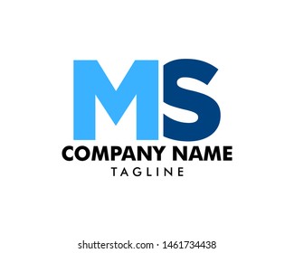 Initial Letter Ms Logo Template Design Stock Vector (Royalty Free ...