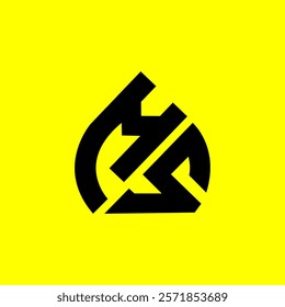 Initial letter MS logo vector design template