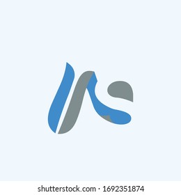 Plantilla de diseño del logotipo ms o sm de letra inicial