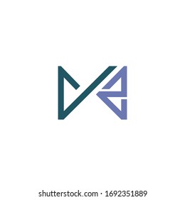 Plantilla de diseño del logotipo ms o sm de letra inicial