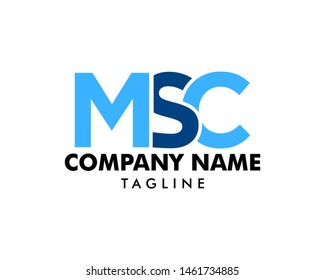 Initial Letter MSC Logo Template Design