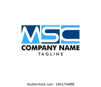 Initial Letter MSC Logo Template Design