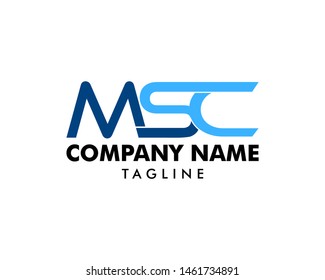 Initial Letter MSC Logo Template Design