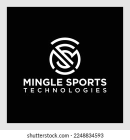  Letra inicial MST Icono Vector de icono Diseño de ilustración