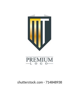 Initial Letter MT Company Design Logo Template
