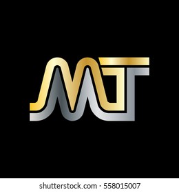 Initial Letter MT Linked Design Logo