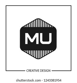 Initial Letter MU Logo Template Design